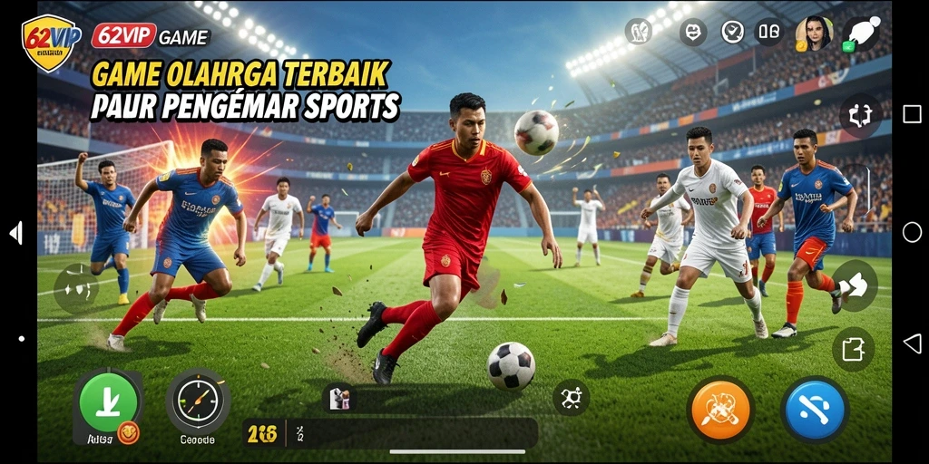 Screenshot 62VIP menampilkan pertandingan olahraga yang mendebarkan.
