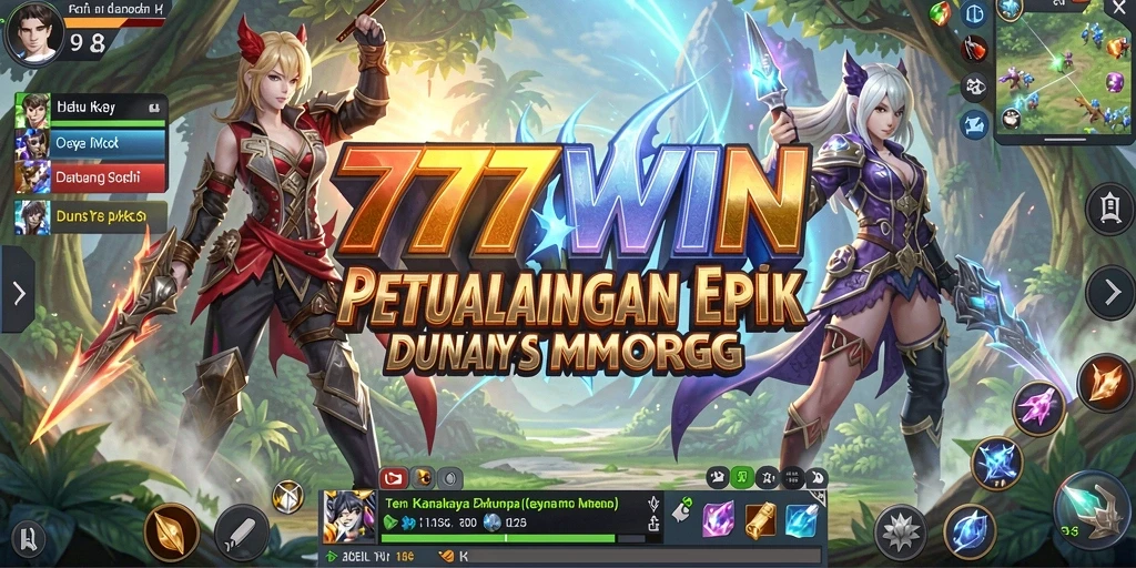Tangkapan layar menunjukkan aksi seru dalam game MMORPG 777WIN.