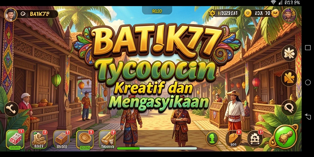 Tampilan gameplay BATIK77 yang menarik dan penuh warna.