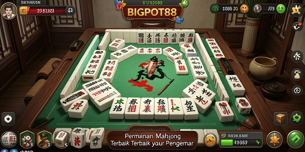 Gambaran menyenangkan dari gameplay Mahjong di BIGPOT88.