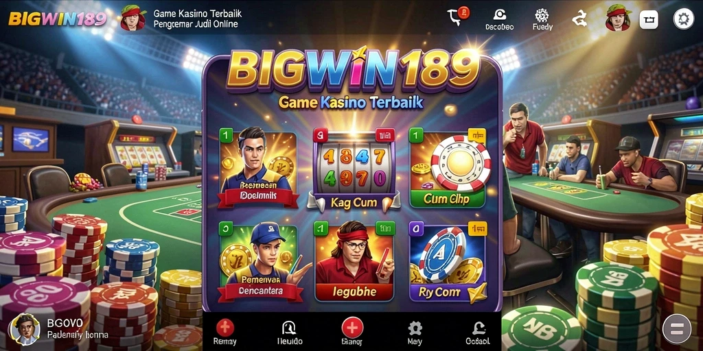 Tampilan menarik dari gameplay Kasino BIGWIN189 yang menegangkan.
