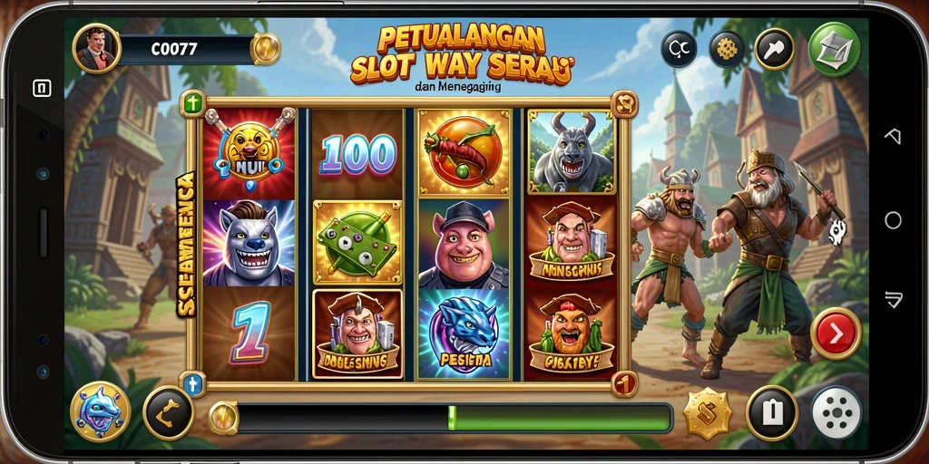 Screenshot gameplay C0077 yang menampilkan keseruan di mesin Slot.