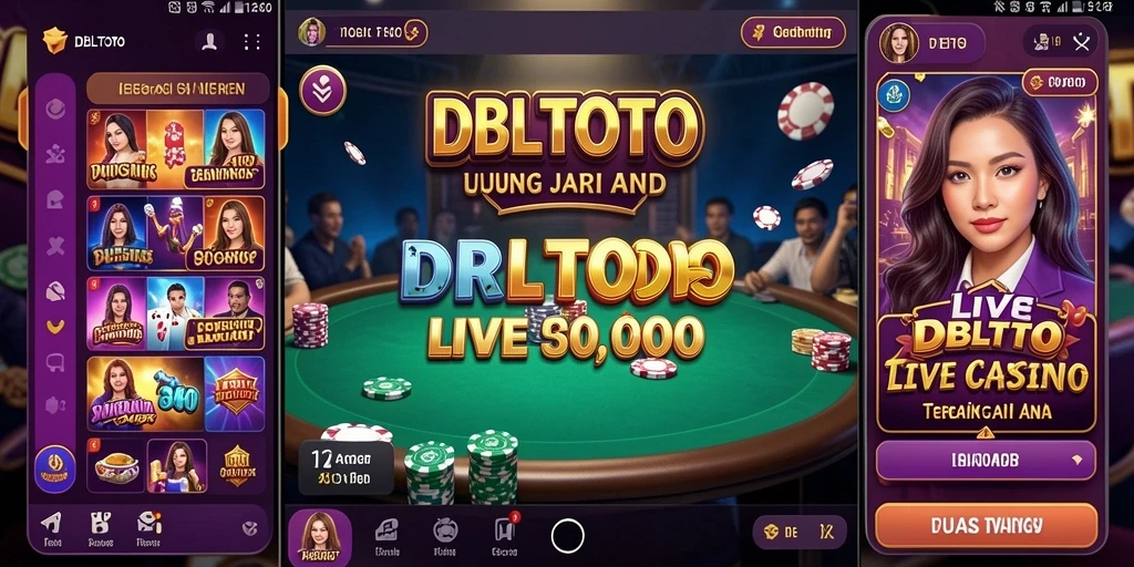 Tampilan permainan live dealer yang mendebarkan di DBLTOTO.