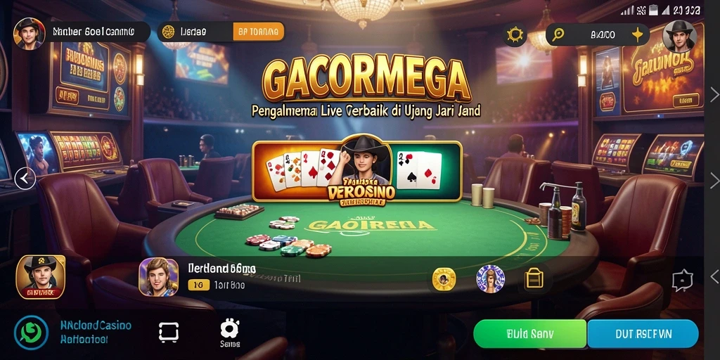 Tampilan permainan Live Casino yang mendebarkan di GACORMEGA.