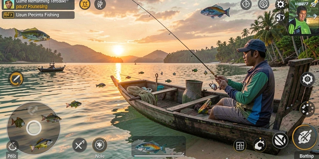 Tangkapan ikan yang menakjubkan dalam gameplay HUGO77.