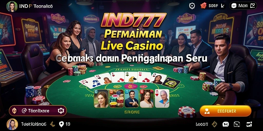 Screenshot dari permainan Live Casino yang mendebarkan di IND777.