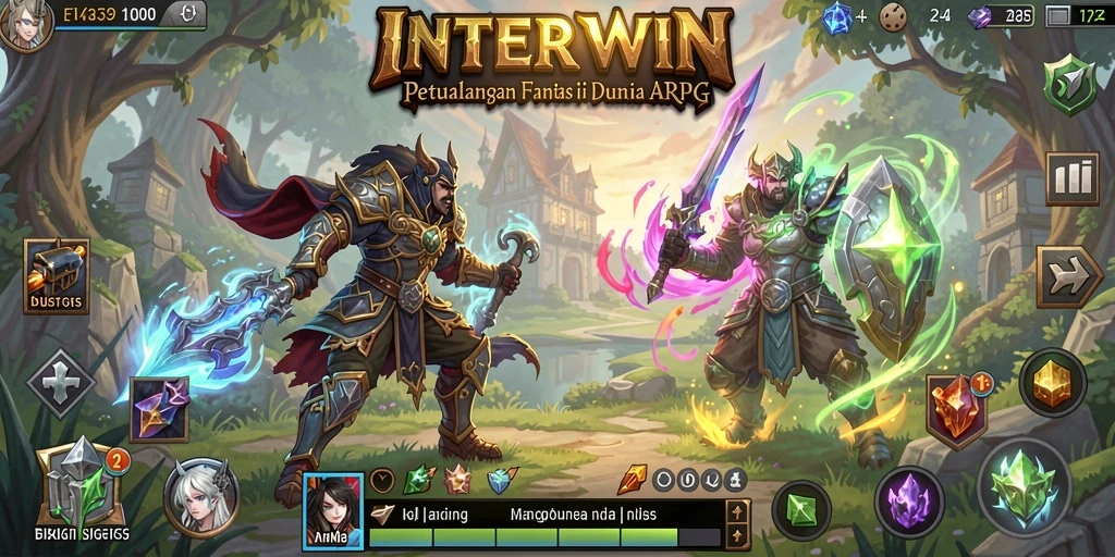 Tampilan gameplay yang megah dan mendebarkan dalam INTERWIN.