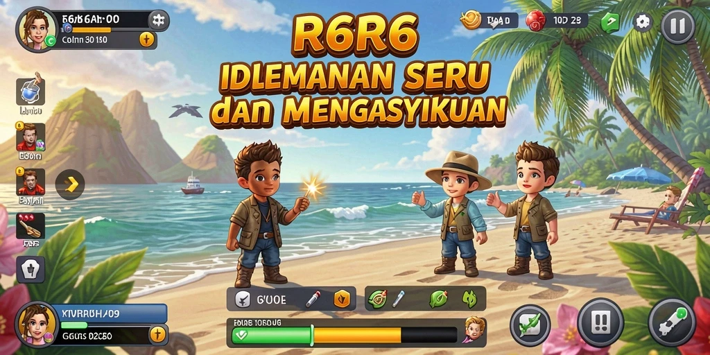 Screenshot gameplay R6R6 yang menampilkan aksi Idle yang seru.
