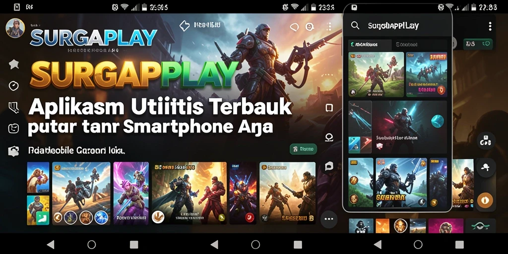 Tampilan antarmuka SURGAPLAY yang sederhana dan fungsional.