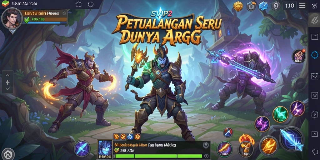 Screenshot gameplay seru dari SVIP2 yang menunjukkan pertempuran ARPG yang mendebarkan.